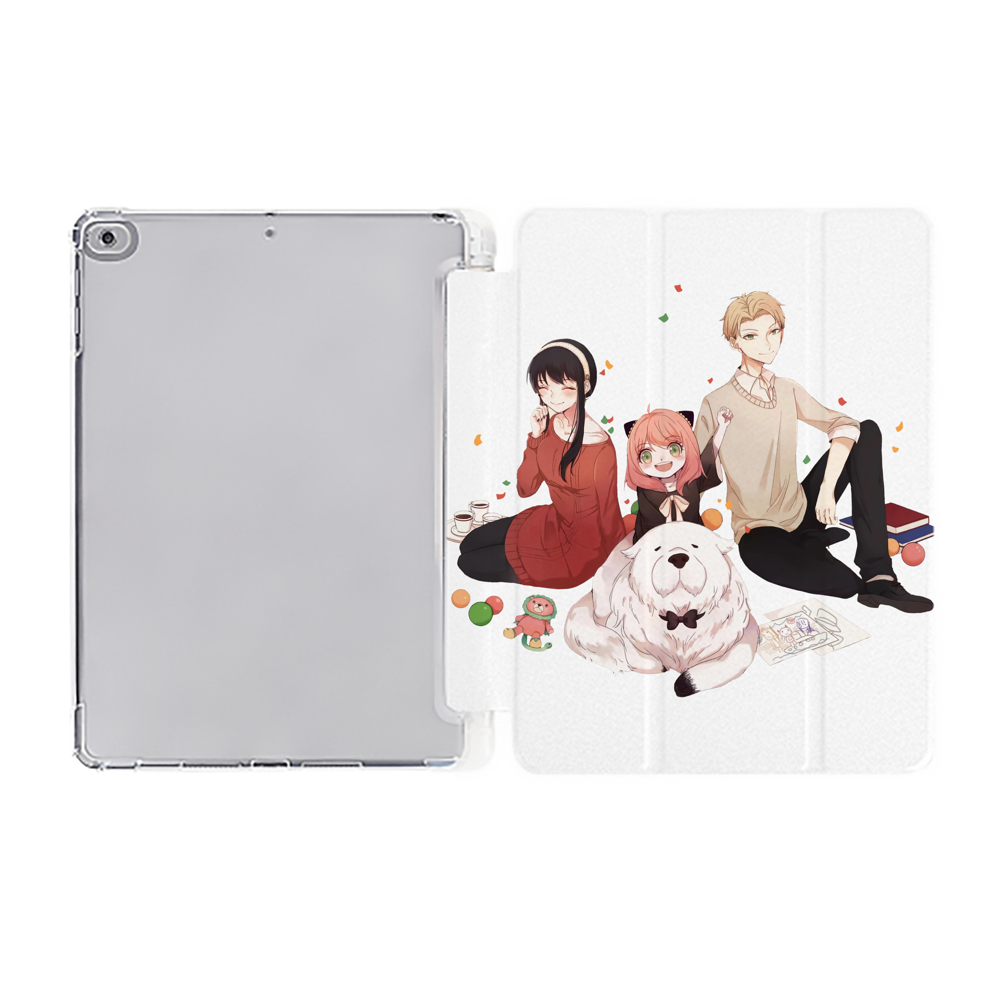 （画像用） SPY×FAMILY间谍家家酒 IPad ケース ペン収納付き 三つ折りスタンド PUレザー×シリコン 対応機種9.5/10.5/10.9インチ